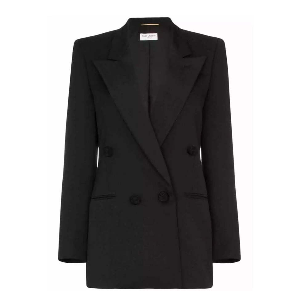 🖤 SAINT LAURENT YSL Wool Rope Button Jacket 46/14 - Picture 5 of 12